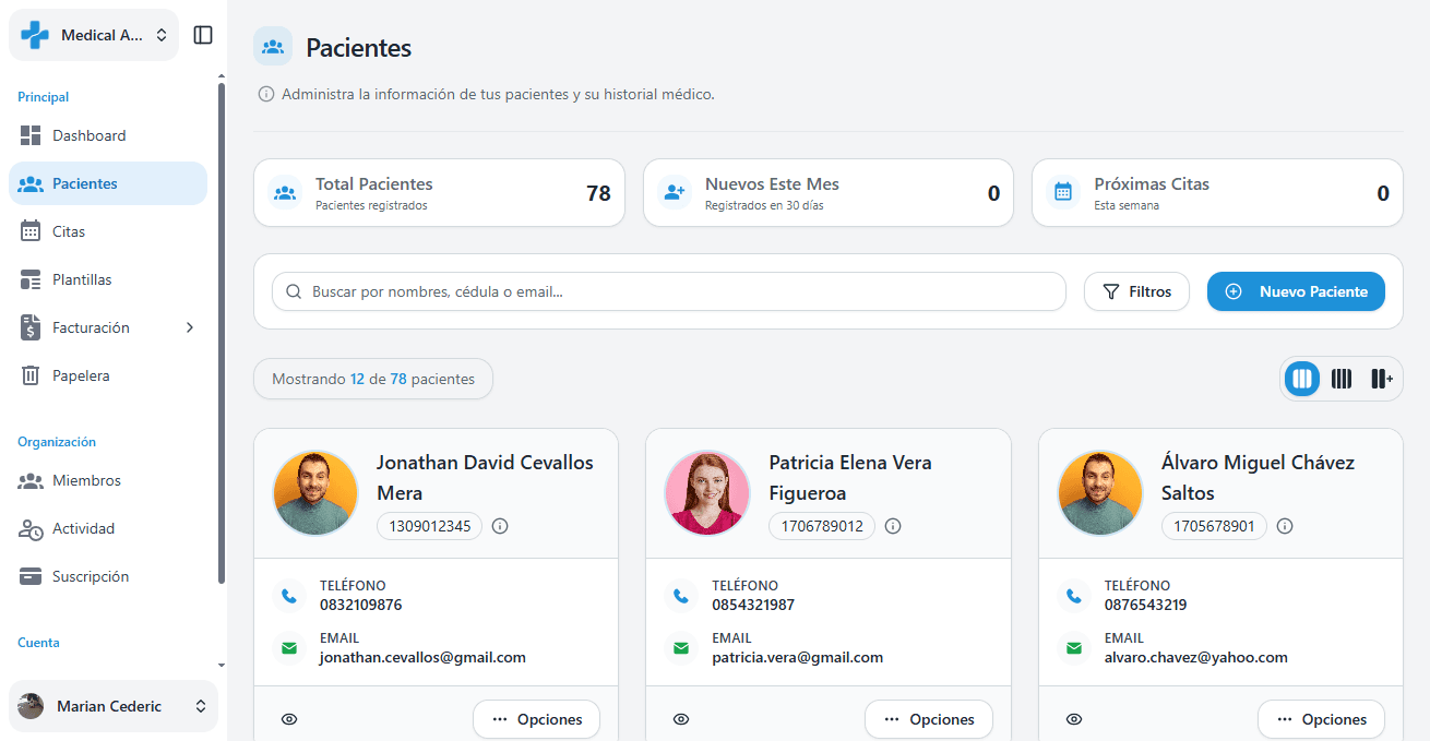 Medical Async — Pacientes